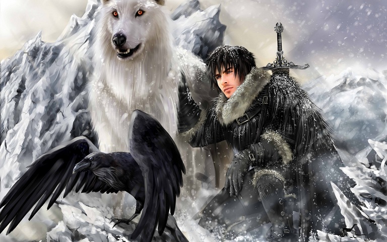 http://surena70.persiangig.com/image/Jon-Snow-And-Ghost-Game-Of-Thrones-Artwork-Wallpaper.jpg
